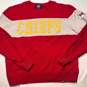 47 Brand Kansas City Chiefs - Red/Heather Gray Crewneck Sweatshirt